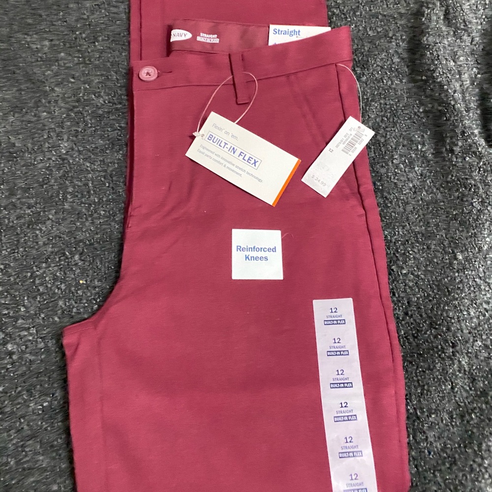 Boys burgundy / maroon / dark red pants